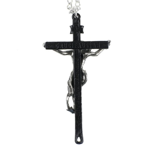 Alchemy Gothic Crucifaustan Pendant Rosary Style Necklace Doctor Faustus NWT - Picture 5 of 6